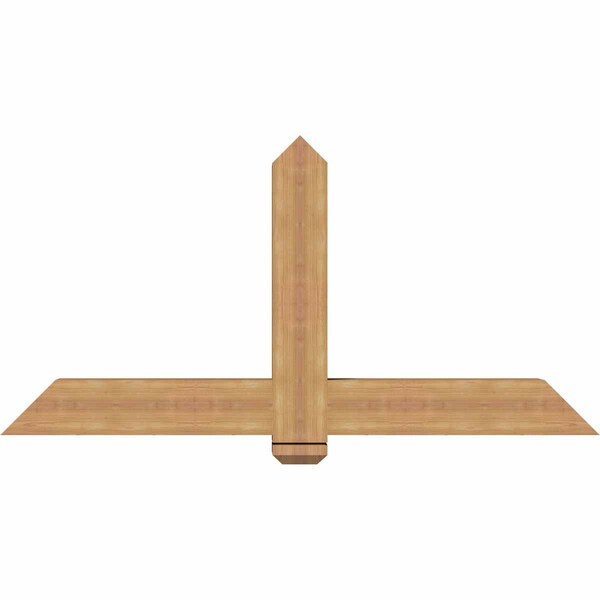 Ekena Millwork Eugene Smooth Timber Gable Bracket, Western Red Cedar, 60"W x 30"H x 5 1/2"D x 5 1/2"F, 12/12 Pitch GBW060X30X0606EUG00SWR - main